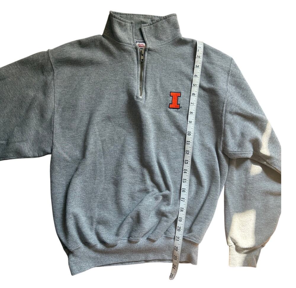 Vintage Jerzees Illinios Quarter-Zip Sweatshirt Size M